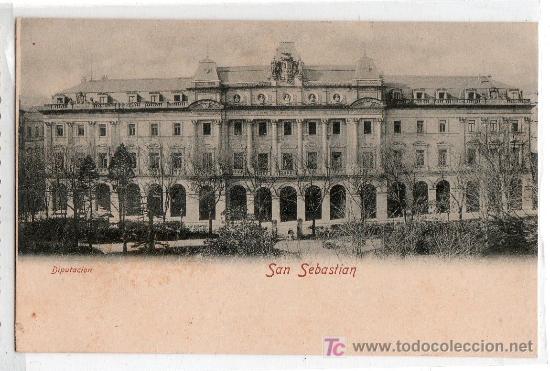 Postales: TARJETA POSTAL DE SAN SEBASTIAN. DIPUTACION. ROMMIER & JONAS
