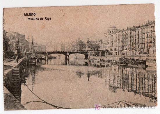 Postales: TARJETA POSTAL DE BILBAO.MUELLES DE RIPA