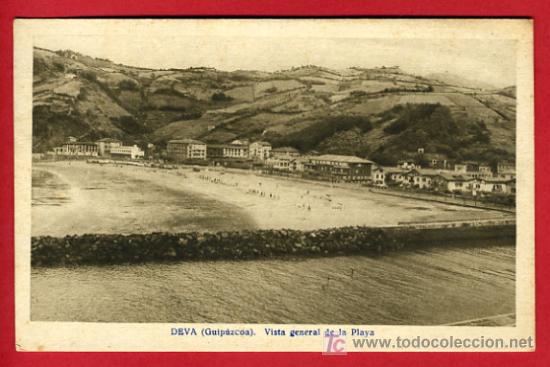 Postales: DEVA, GUIPUZCOA, VISTA GENERAL DE LA PLAYA,    P35097 - Foto 1