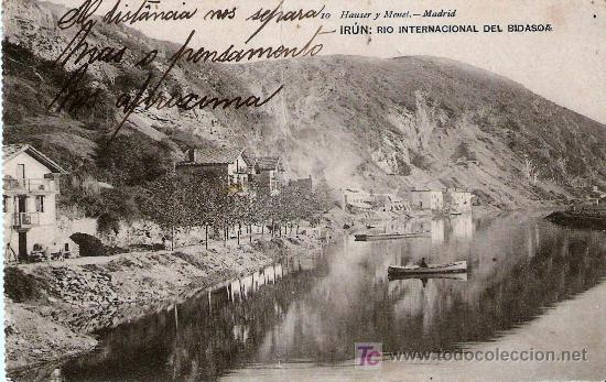 Postales: POSTAL DE IR&Uacute;N : RIO INTERNACIONAL DEL BIDASOA - Foto 1