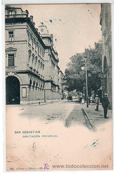 Postales: TARJETA POSTAL DE SAN SEBASTIAN. DIPUTACION PROVINCIAL. 354 HAUSER Y MENET