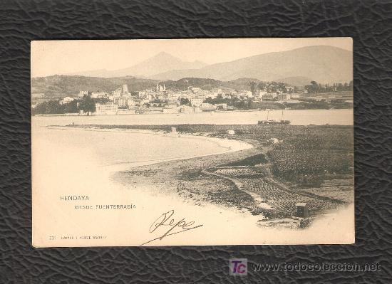 Postales: Hendaya desde Funterrabia. 1902 - Foto 1