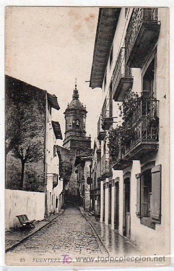 Postcards: TARJETA POSTAL DE FUENTERRABIA,GUIPUZCOA N&ordm; 25. CALLE DE LAS TIENDAS. LAURENT Y LEVY