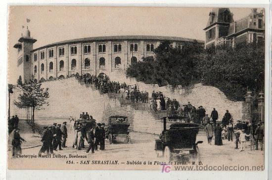 Postcards: TARJETA POSTAL DE SAN SEBASTIAN. SUBIDA A LA PLAZA DE TOROS. MARCEL DELBOY. N&ordm; 134.