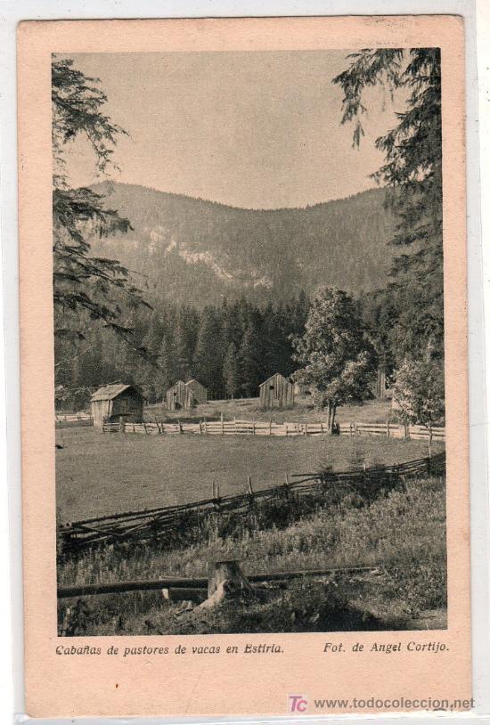 Postcards: TARJETA POSTAL DE SAN SEBASTIAN. CABA&Ntilde;AS DE PASTORES DE VACAS EN ESTIRIA. FOT. DE ANGEL CORTIJO.