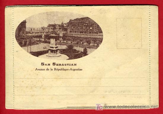 Postais: SAN SEBASTIAN, GUIPUZCOA, CUADERNILLO ENCUADERNADO EN SOBRE PUBLICITARIO DE LA CIUDAD, P36621