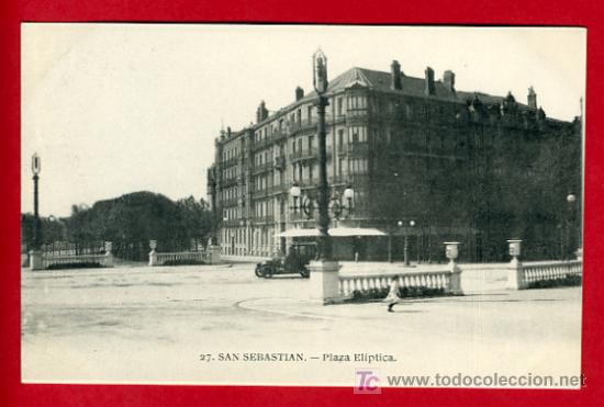 Cartoline: SAN SEBASTIAN , GUIPUZCOA , PLAZA ELIPTICA , P38.812