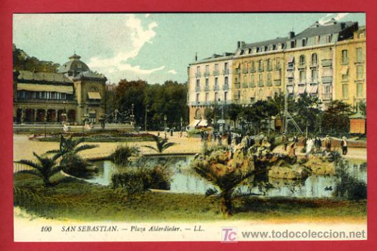 Cartoline: SAN SEBASTIAN , GUIPUZCOA , PLAZA ALDERDIEDER , P38.817