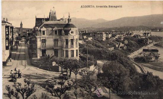 Postales: ALGORTA (VIZCAYA).- AVENIDA BASAGOITI - Foto 1