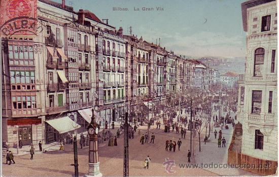 Postales: bilbao la gran via circulada - Foto 1