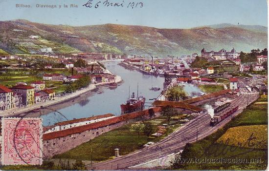 Postales: bilbao olaveaga y la ria - Foto 1