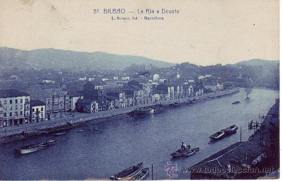Postales: bilbao la ria a deusto - Foto 1