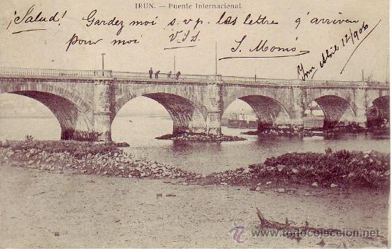 Postales: irun puente internacional - Foto 1