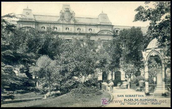 Postales: SAN SEBASTIAN : Ed. Hauser y Menet N&ordm; 364 - Plaza de Guipuzcoa (Anterior a 1905)