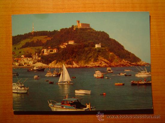 Postales: POSTAL SAN SEBASTIAN ISLA DE SANTA CLARA Y MONTE IGUELDO SIN CIRCULAR