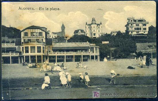 Postales: ALGORTA (Guecho - Vizcaya) : Ed. L.G. - En la Playa - Foto 1