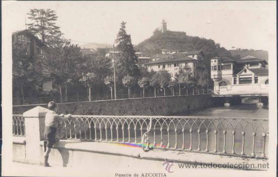 Postales: AZCOITIA (GUIPUZCOA).- PASEOS - Foto 1