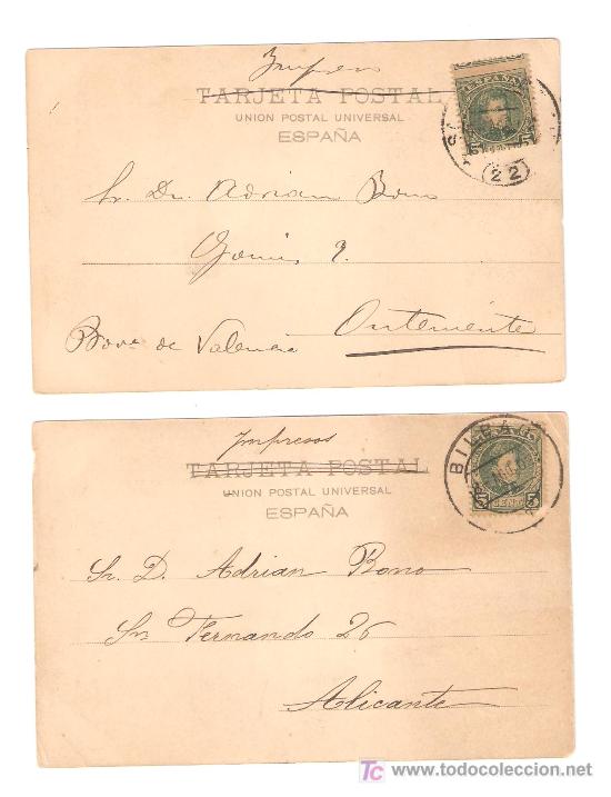 Postales: Fuenterrabia dos postales,1903 - Foto 2