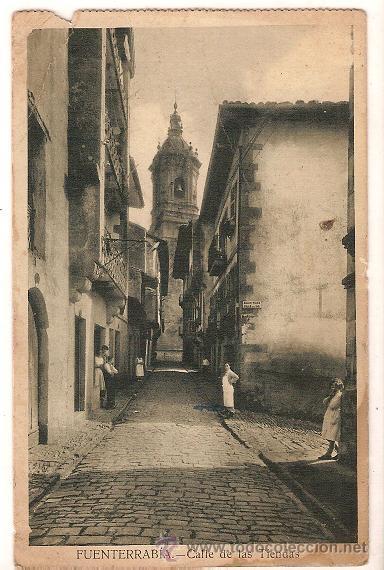 Cartes Postales: 1580 - INTERESANTE POSTAL: FUENTERRABIA - CALLE DE LAS TIENDAS - EDIC LA ESPA&Ntilde;OLA