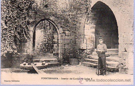 Cartoline: TARJETA POSTAL DE FUENTERRABIA. INTERIOR DEL CASTILLO DE CARLOS V. TIBURCIO BERROTARAN.