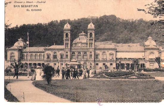 Cartoline: TARJETA POSTAL. GUIPUZCOA, SAN SEBASTIAN, EL CASINO. N&ordm; 49 HAUSER Y MENET.