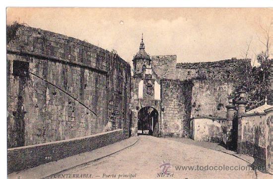 Cartoline: TARJETA POSTAL. GUIPUZCOA, FUENTERRABIA, PUERTA PRINCIPAL. N&ordm; 4 ND, FOT.
