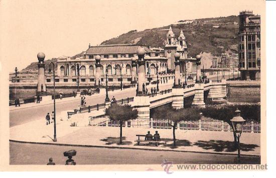 Cartoline: TARJETA POSTAL DE SAN SEBASTIAN, GUIPUZCOA. PUENTE Y GRAN KURSAAL. N&ordm;181 FOTO GALARZA.