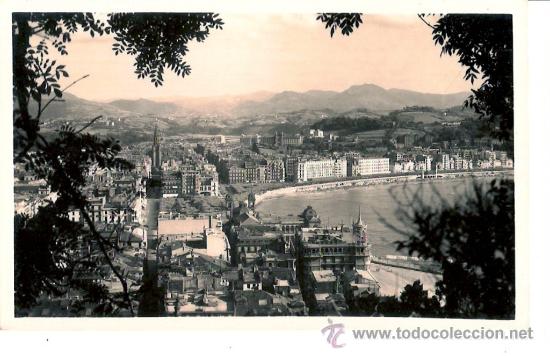Postkarten: TARJETA POSTAL DE SAN SEBASTIAN, GUIPUZCOA.VISTA DESDE EL MONTE URGUIL. N&ordm;510 FOTO GALARZA.