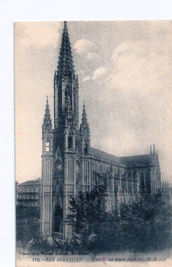 Postkarten: TARJETA POSTAL DE SAN SEBASTIAN, GUIPUZCOA. IGLESIA DEL BUEN PASTOR. N&ordm;179 MARCEL DELBOY.