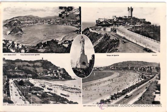 Postkarten: TARJETA POSTAL DE SAN SEBASTIAN, GUIPUZCOA. VARIAS VISTAS . N&ordm;140205 RTRO. MANIPEL.