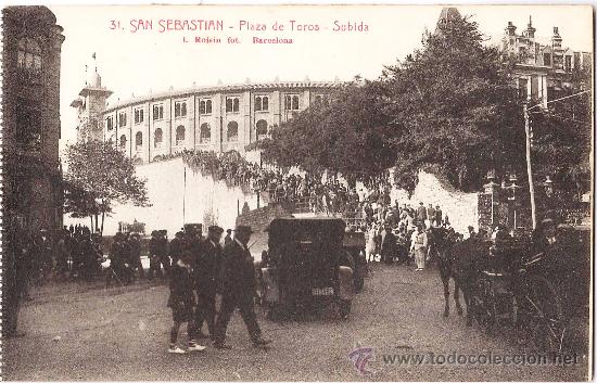 Cartoline: san sebastian - guipuzcoa - plaza de toros / subida - tauromaquia - n&ordm; 31 -ed. roisin -a&ntilde;os 20