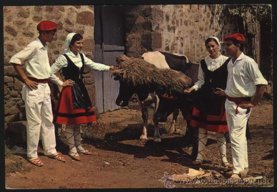 Postales: B-0522- FOLKLORE VASCO - Foto 1
