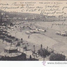 Postales: SAN SEBASTIAN 1924: VISTA GENERAL DE LA CONCHA. BONITA POSTAL CIRCULADA NUM. 16 DE ND FOT.