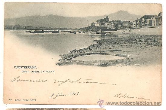 Postales: Fuenterrab&iacute;a, escrita 1902 - Foto 1