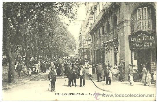 Postales: TARJETA POSTAL DE SAN SEBASTIAN - LA ALAMEDA N&ordm; 127