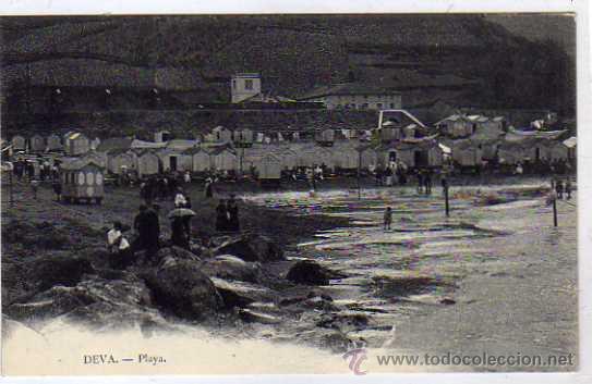 Postales: Guipuzcoa Deva. Playa. No figura editor. Sin circular. - Foto 1