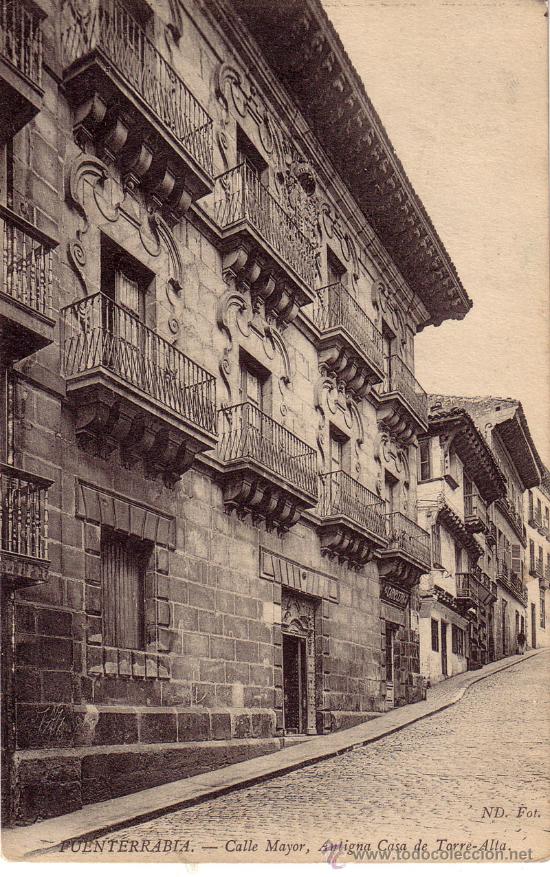 Postales: N&ordm; 7928 POSTAL FUENTERRABIA CALLE MAYOR ANTIGUA CASA DE TORRE ALTA