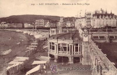 Postkarten: N&ordm; 7741 POSTAL SAN SEBASTIAN PAIS VASCO BALNEARIO DE LA PERLA Y PLAYA