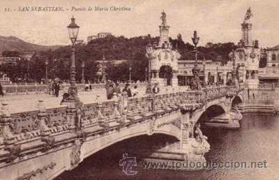 Cartoline: N&ordm; 7749 POSTAL SAN SEBASTIAN PAIS VASCO PUENTE DE MARIA CRISTINA