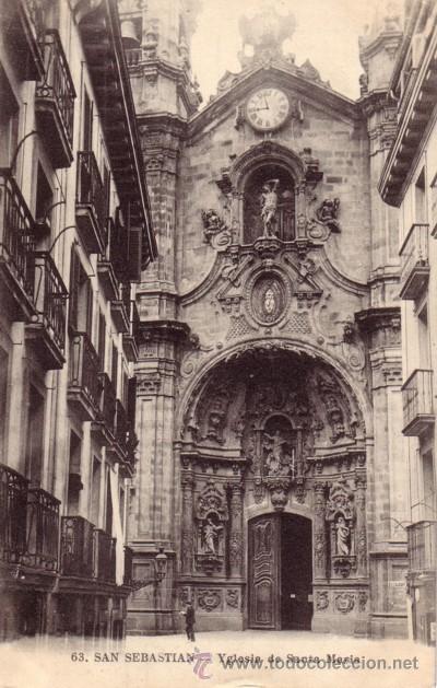 Cartoline: N&ordm; 7762 POSTAL SAN SEBASTIAN PAIS VASCO YGLESIA DE SANTA MARIA
