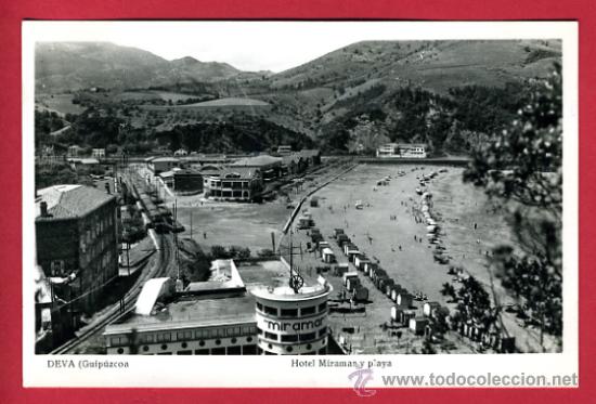 Postales: deva, guipuzcoa, hotel miramar y playa,        P49833 - Foto 1
