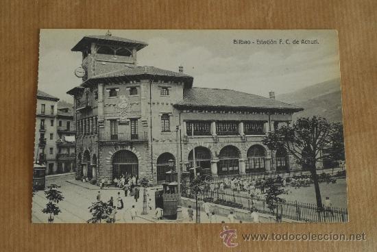 Postales: Bilbao. Estadi&oacute;n de Ferrocarril de Achuri. - Foto 1
