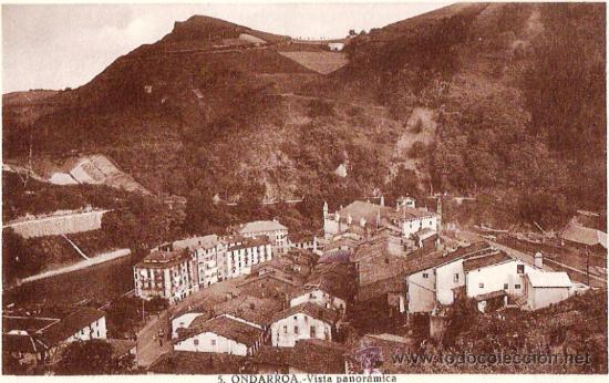 Cartoline: TARJETA POSTAL DE ONDAORRA. PAIS VASCO. N&ordm; 5. VISTA PANORAMICA. L. ROISIN.