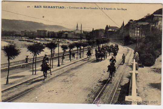 Cartoline: Guipuzcoa. San Sebastian. n&ordm; 40. Carretera de Mira Cocha a la llegada de los Reyes. G..G. Galarza.