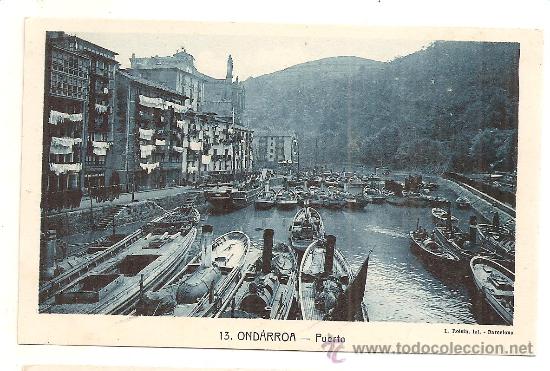 Postales: Ondarroa, postal antigua - Foto 1
