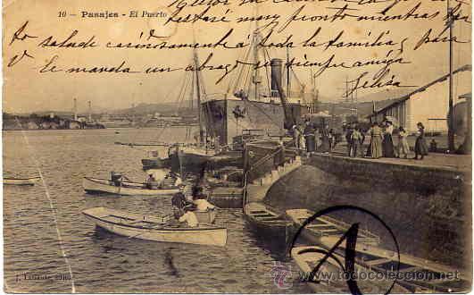 Postales: Pasajes. El puerto. - Foto 1