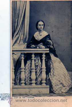 Cartes Postales: Fotografia tarjeta de visita. Retrato se&ntilde;ora. Fotografi de San Sebastian. Albumina. Guipuzcoa.