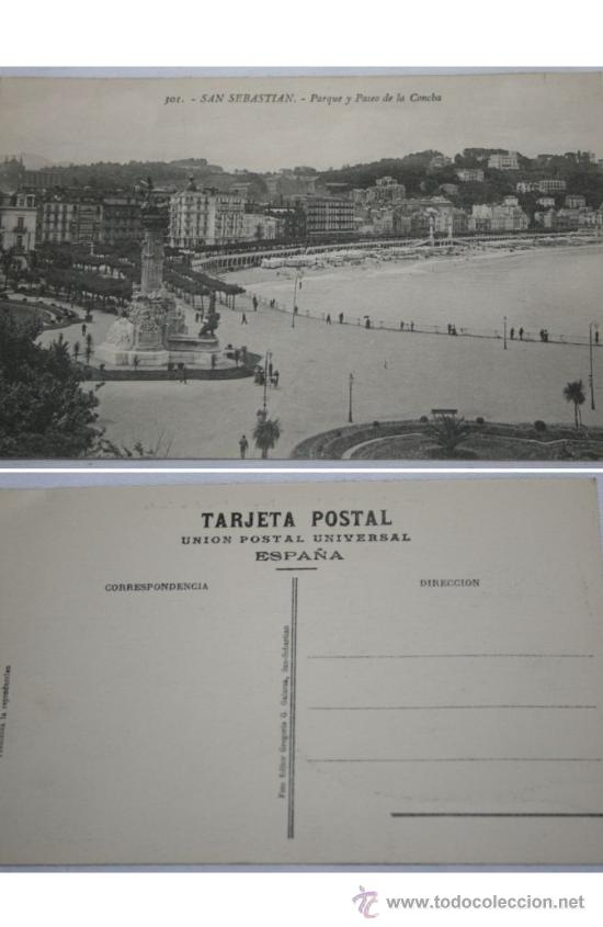 Postcards: POSTAL ANTIGUA DE SAN SEBASTIAN - GALARZA - PRINCIPIOS DE SIGLO XX