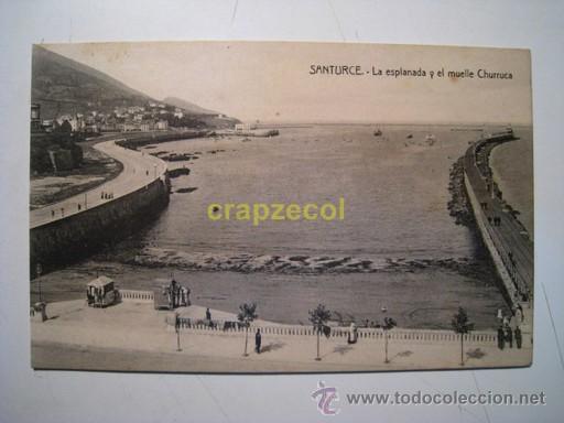 Postales: SANTURCE: LA ESPLANADA Y EL MUELLE CHURRUCA - Foto 1