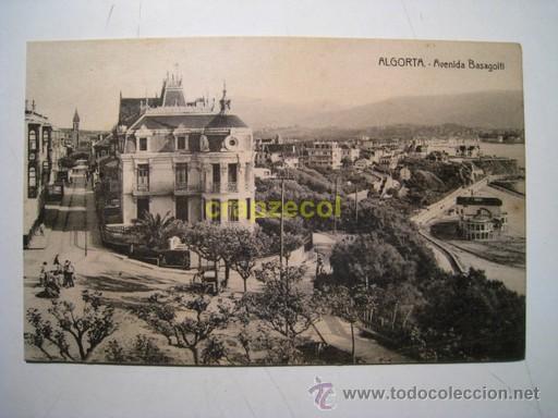 Postales: ALGORTA: AVENIDA BASAGOITI - Foto 1
